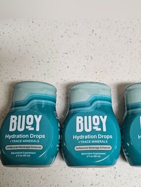 BUOY Hydration Drops 3 PACK Unflavored Liquid Electrolytes